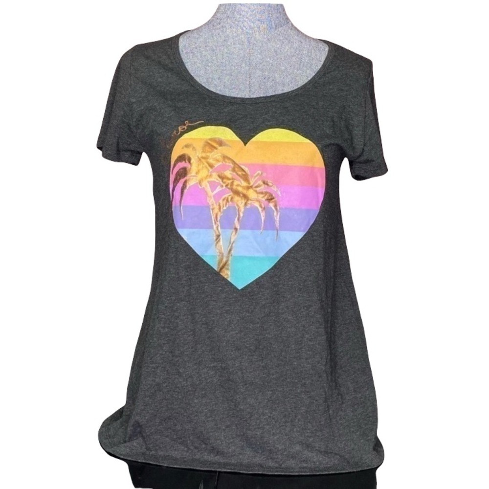 LuLaRoe gray short sleeve graphic tee size Small women t-shirt